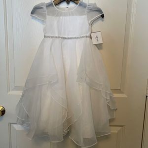 Flower girl’s dress from David’s Bridal.